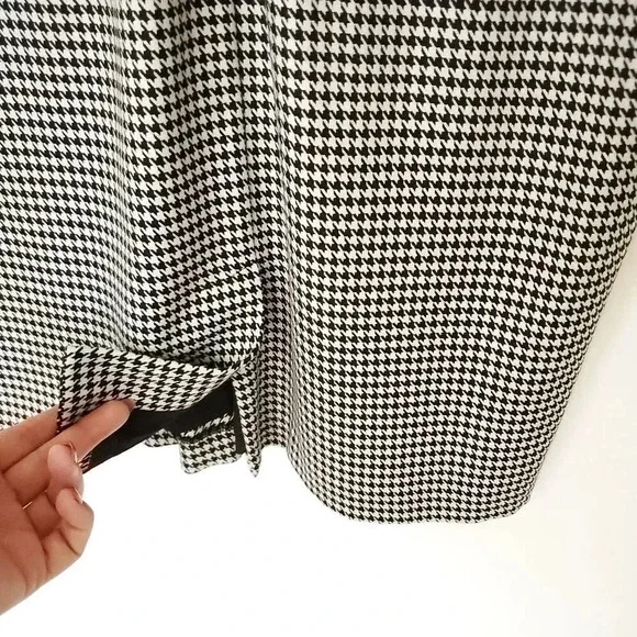 KARL LAGERFELD X ITALIA INDEPENDENT Dress Size 12 Houndstooth Print Knee-Length - Picture 9 of 12